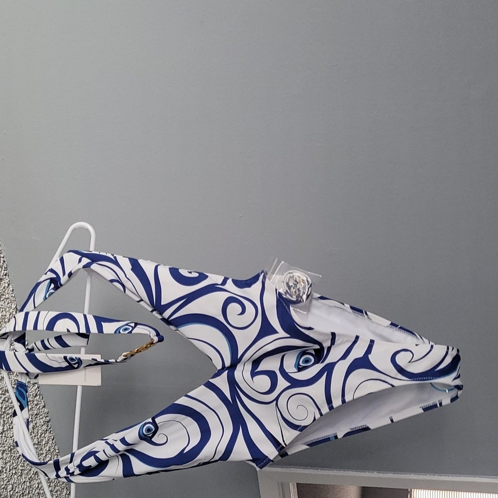 Stylish Blue and White Women Swimwear